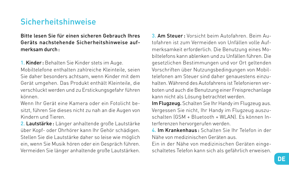 Sicherheitshinweise | Wiko DARKMOON User Manual | Page 137 / 194