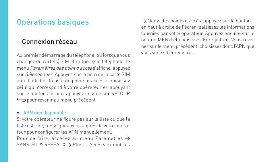 Opérations basiques | Wiko WAX 4G User Manual | Page 12 / 194