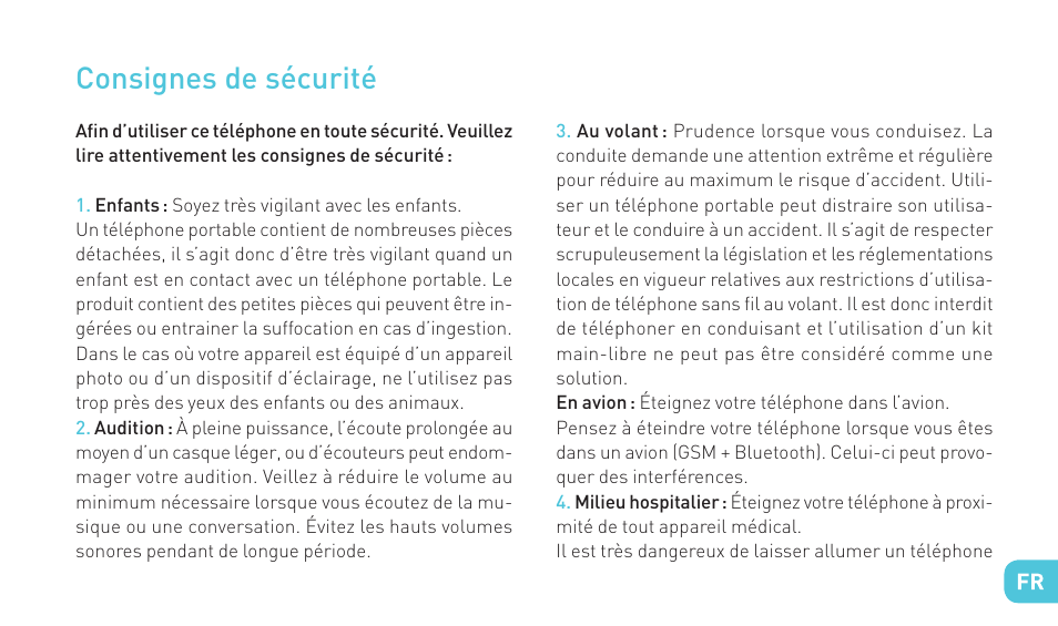 Consignes de sécurité | Wiko WAX 4G User Manual | Page 17 / 194