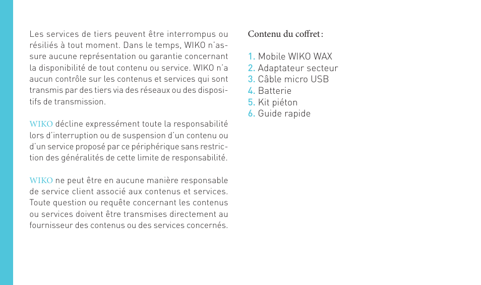 Wiko WAX 4G User Manual | Page 6 / 194
