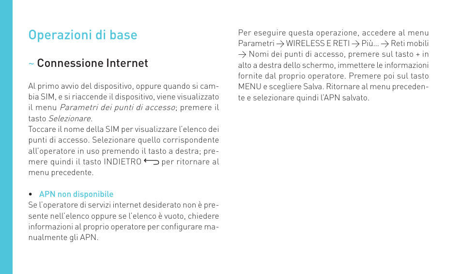 Operazioni di base | Wiko WAX 4G User Manual | Page 60 / 194