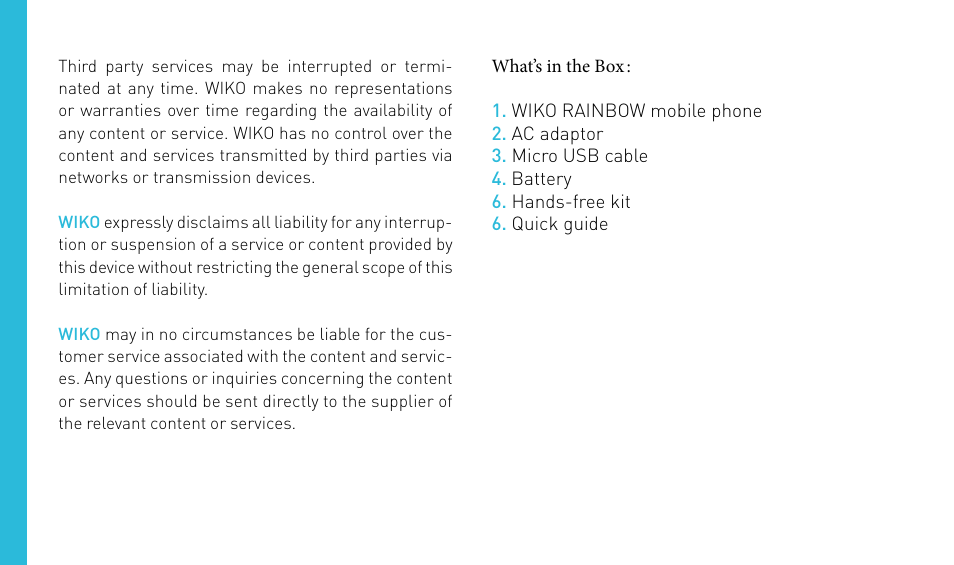 Wiko RAINBOW User Manual | Page 30 / 194