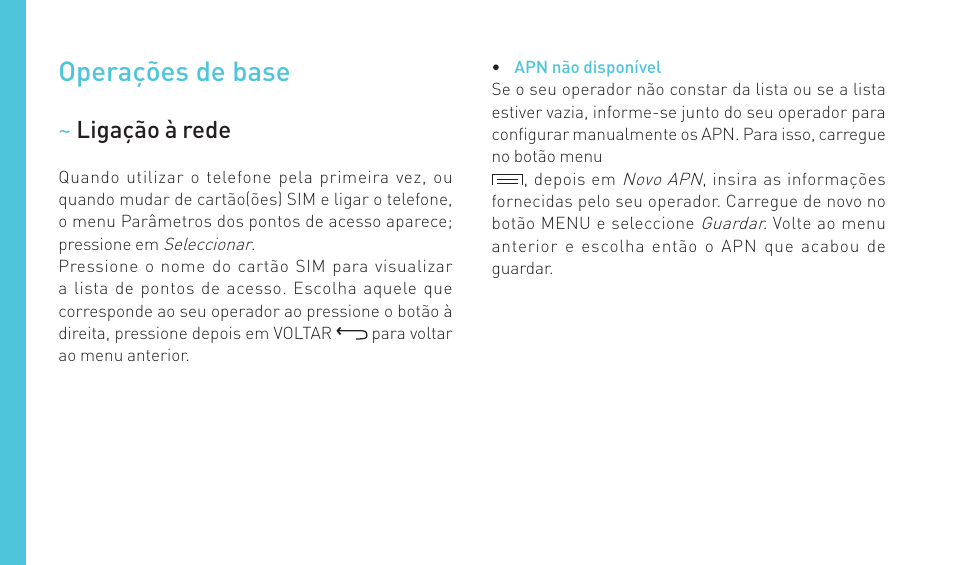Operações de base | Wiko BIRDY 4G User Manual | Page 118 / 235
