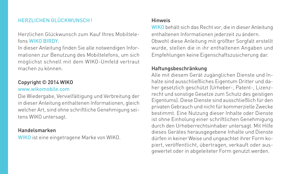 Wiko BIRDY 4G User Manual | Page 134 / 235