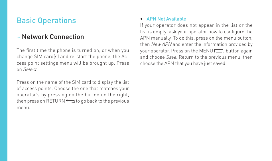 Basic operations | Wiko BIRDY 4G User Manual | Page 14 / 235
