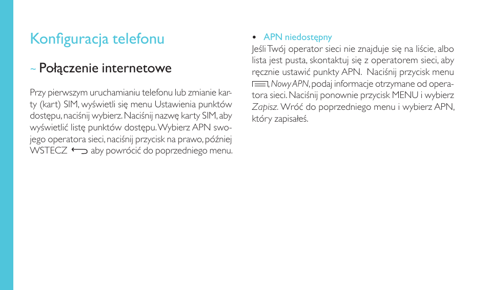 Konfi guracja telefonu | Wiko BIRDY 4G User Manual | Page 220 / 235