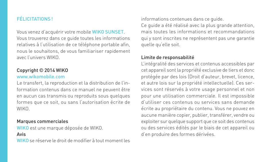 Wiko SUNSET User Manual | Page 30 / 235