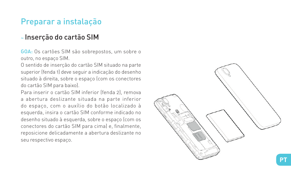 Preparar a instalação | Wiko GOA User Manual | Page 113 / 235