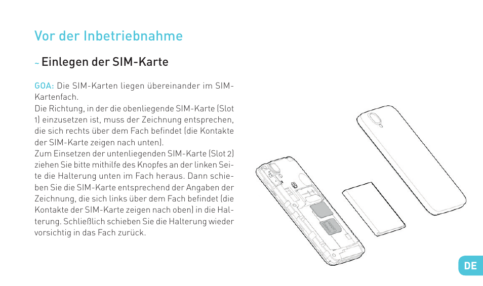Vor der inbetriebnahme | Wiko GOA User Manual | Page 139 / 235
