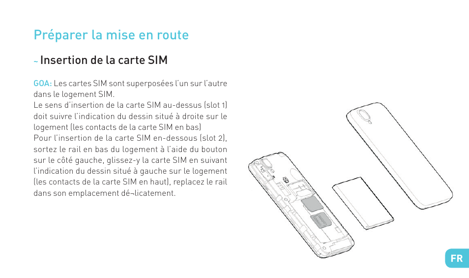 Préparer la mise en route | Wiko GOA User Manual | Page 35 / 235
