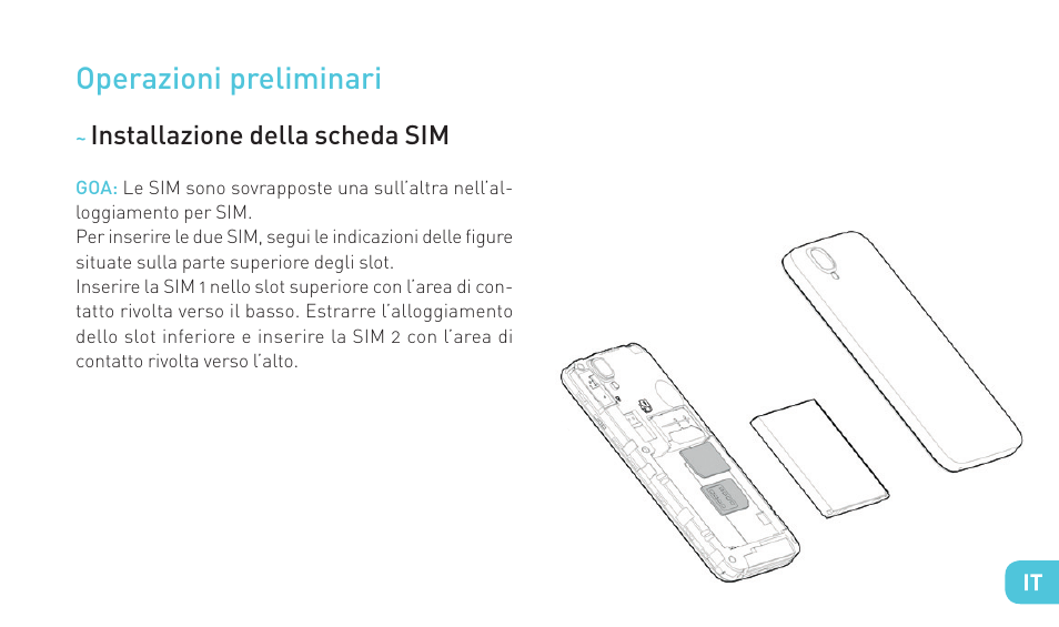 Operazioni preliminari | Wiko GOA User Manual | Page 61 / 235