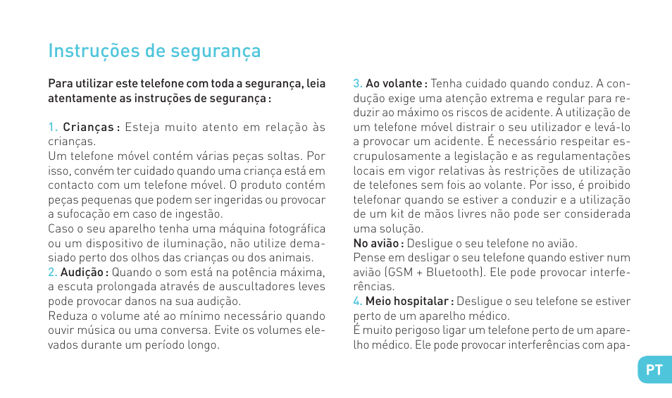 Instruções de segurança | Wiko BARRY User Manual | Page 113 / 194