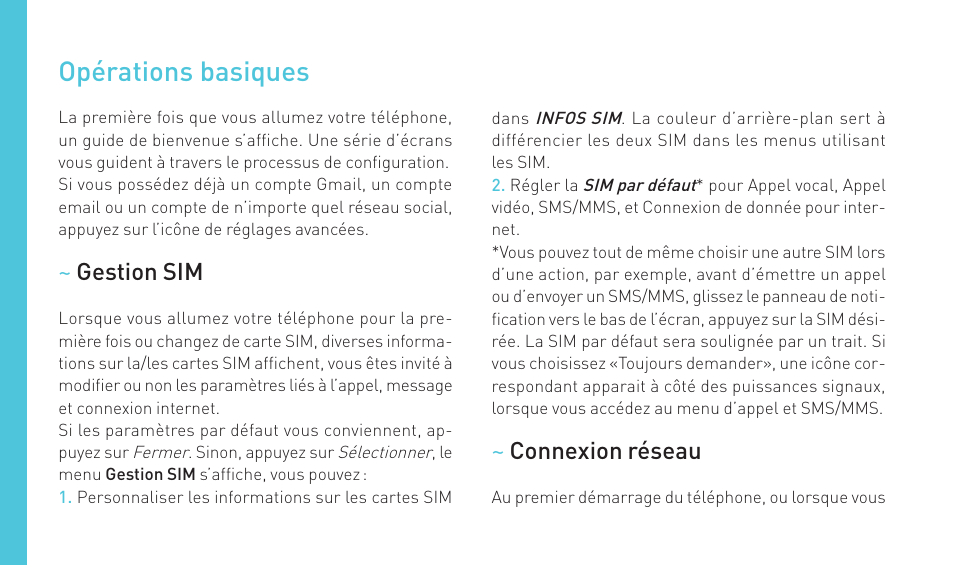 Opérations basiques | Wiko BARRY User Manual | Page 12 / 194