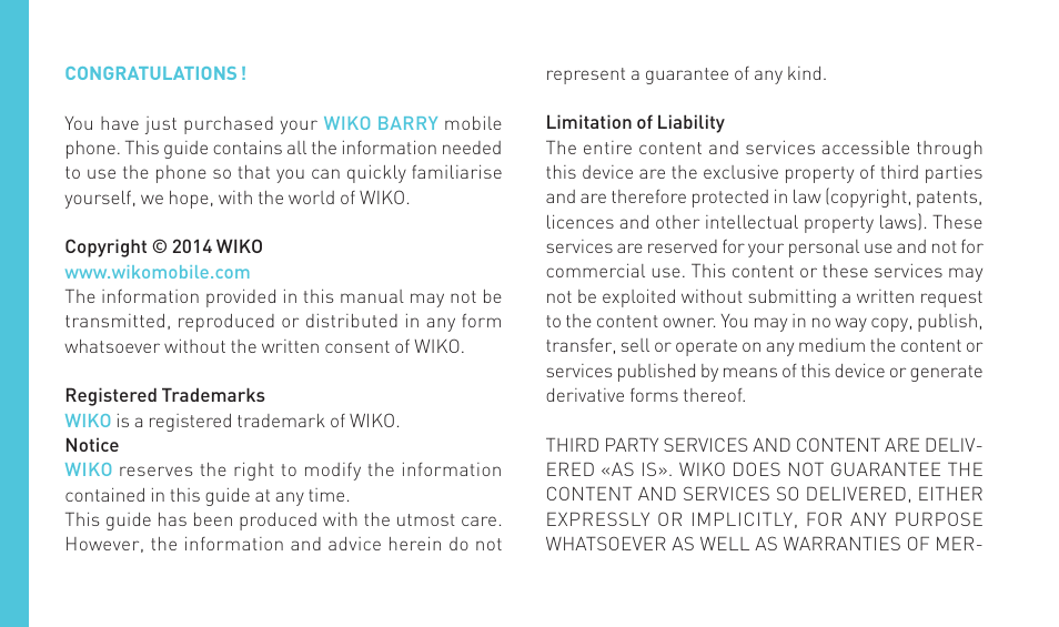 Wiko BARRY User Manual | Page 28 / 194