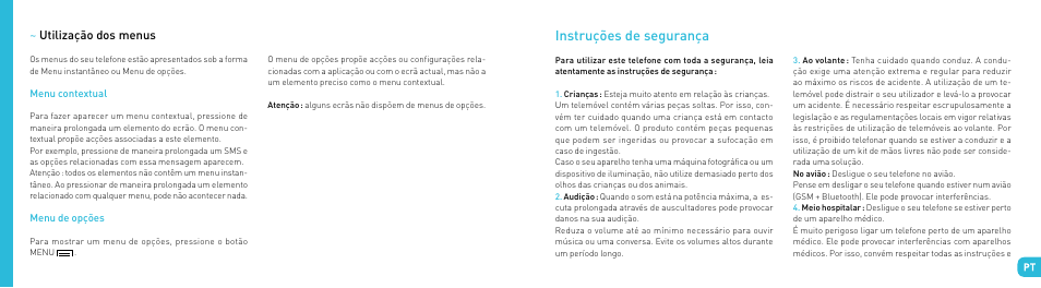Instruções de segurança | Wiko OZZY User Manual | Page 57 / 98