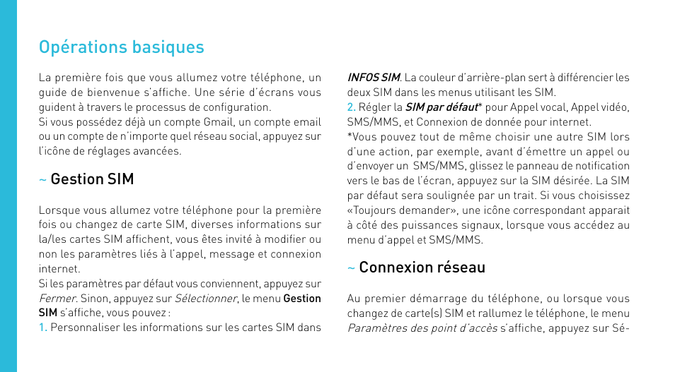 Opérations basiques | Wiko CINK FIVE User Manual | Page 12 / 194