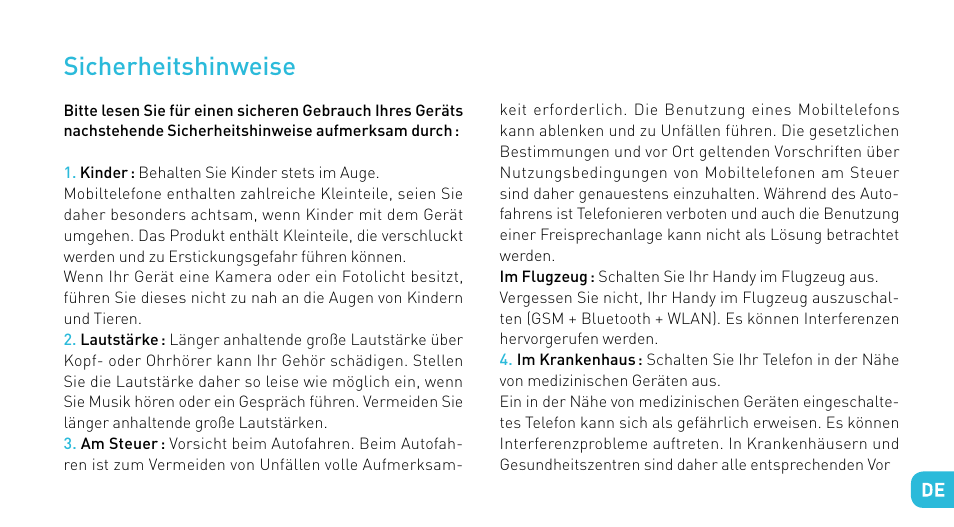 Sicherheitshinweise | Wiko CINK FIVE User Manual | Page 137 / 194