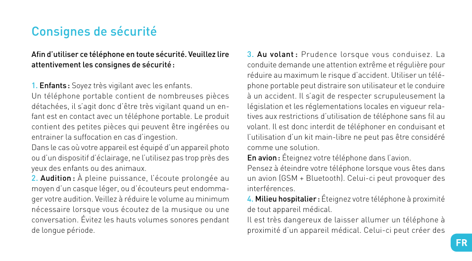 Consignes de sécurité | Wiko CINK FIVE User Manual | Page 17 / 194