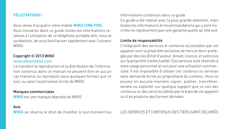 Wiko CINK FIVE User Manual | Page 4 / 194