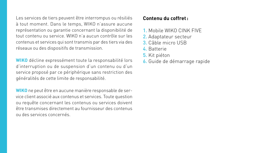Wiko CINK FIVE User Manual | Page 6 / 194