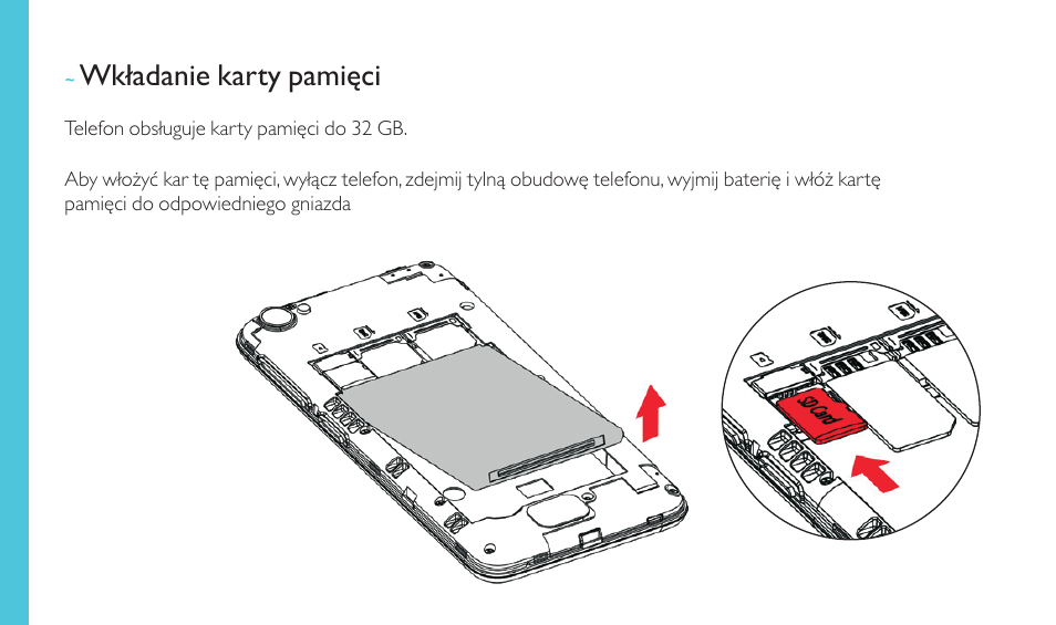 Wkładanie karty pamięci | Wiko JIMMY User Manual | Page 216 / 236