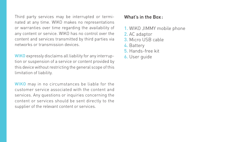 Wiko JIMMY User Manual | Page 6 / 236