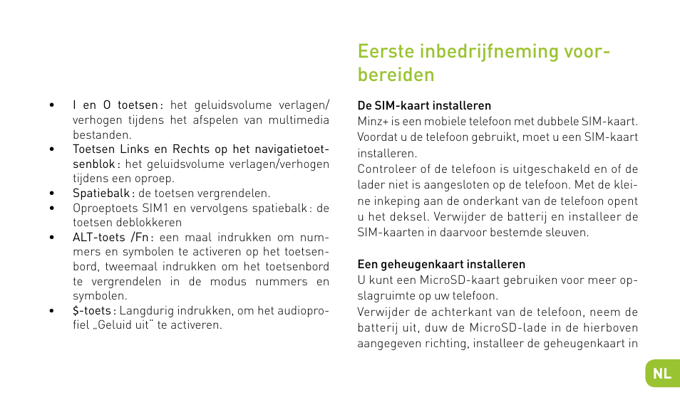 Eerste inbedrijfneming voor- bereiden | Wiko MINZ+ User Manual | Page 117 / 148