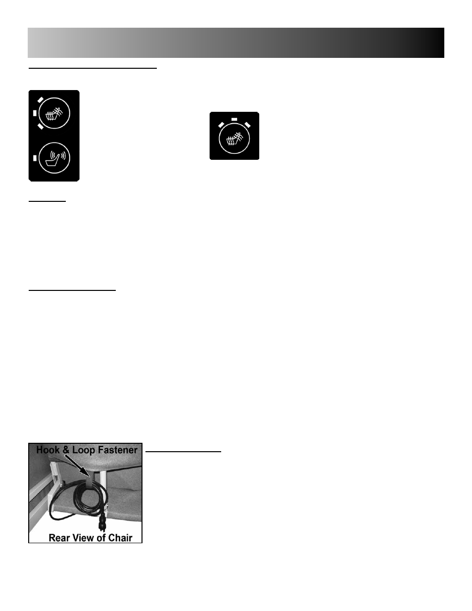 Heat & massage operating instructions | Winco Mfg. 6950 - Extra Large Swing Away Arm CareCliner User Manual | Page 14 / 16