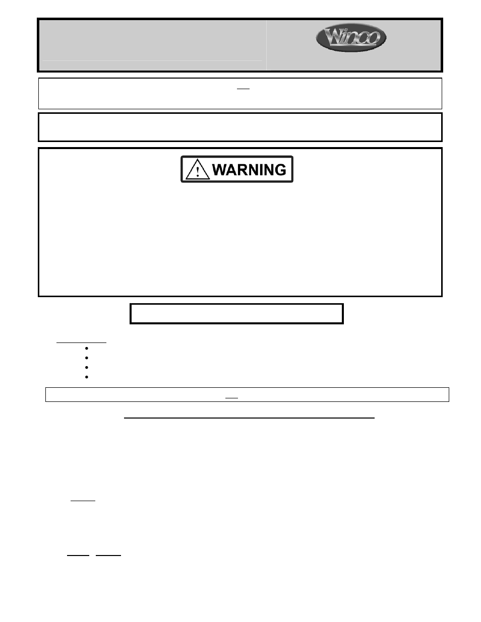 Winco Mfg. 8510SH - Treatment Table with Shelf User Manual | 4 pages