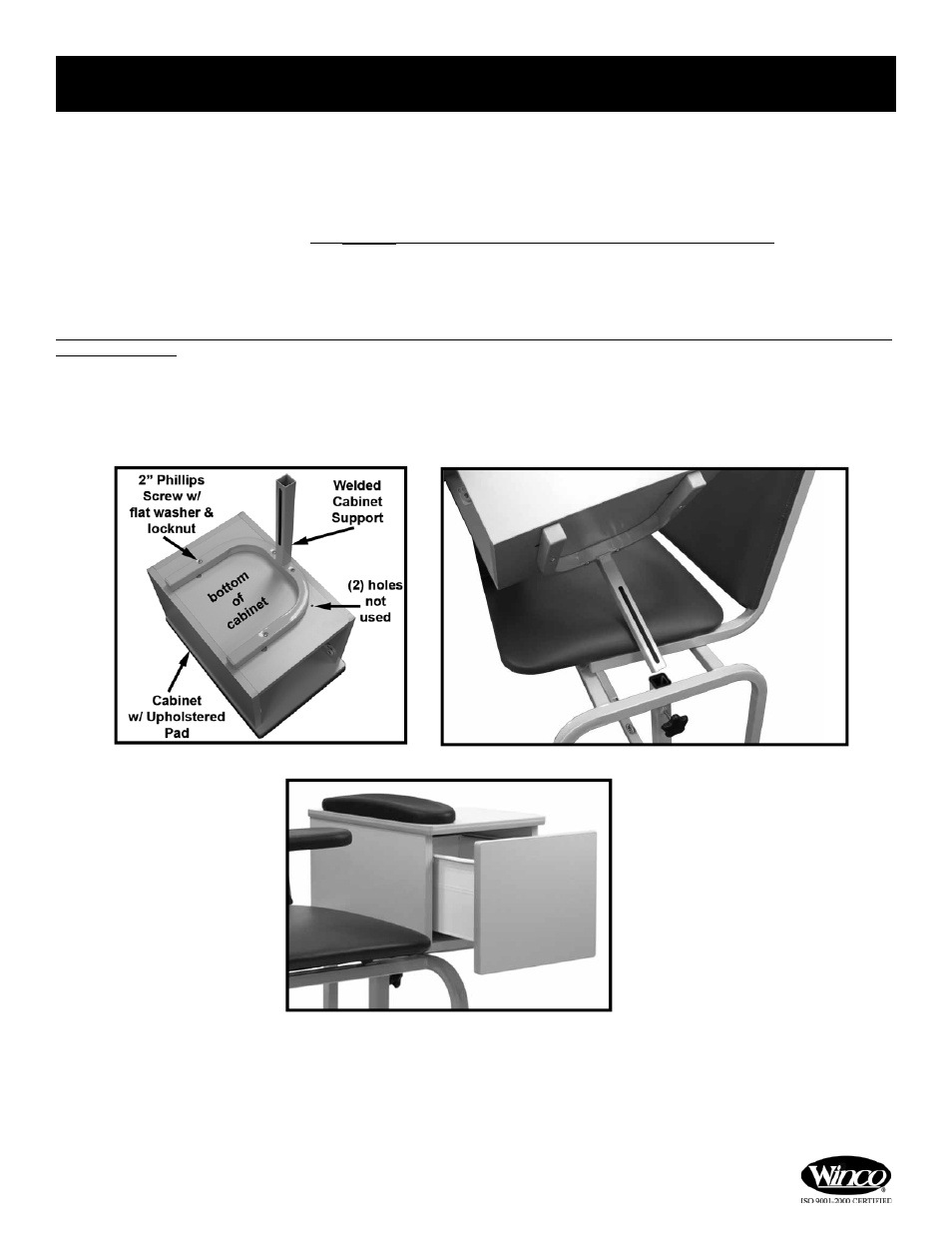 Winco Mfg. 2587 - Power Designer Blood Drawing Chair User Manual | Page 9 / 16