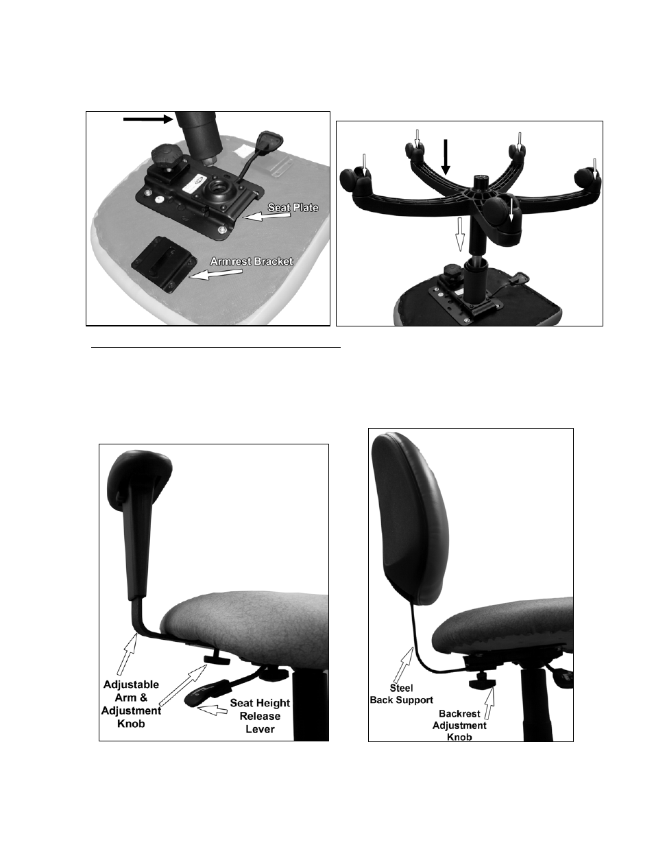 Winco Mfg. 4550 - Gas Lift Task Chair User Manual | Page 2 / 4