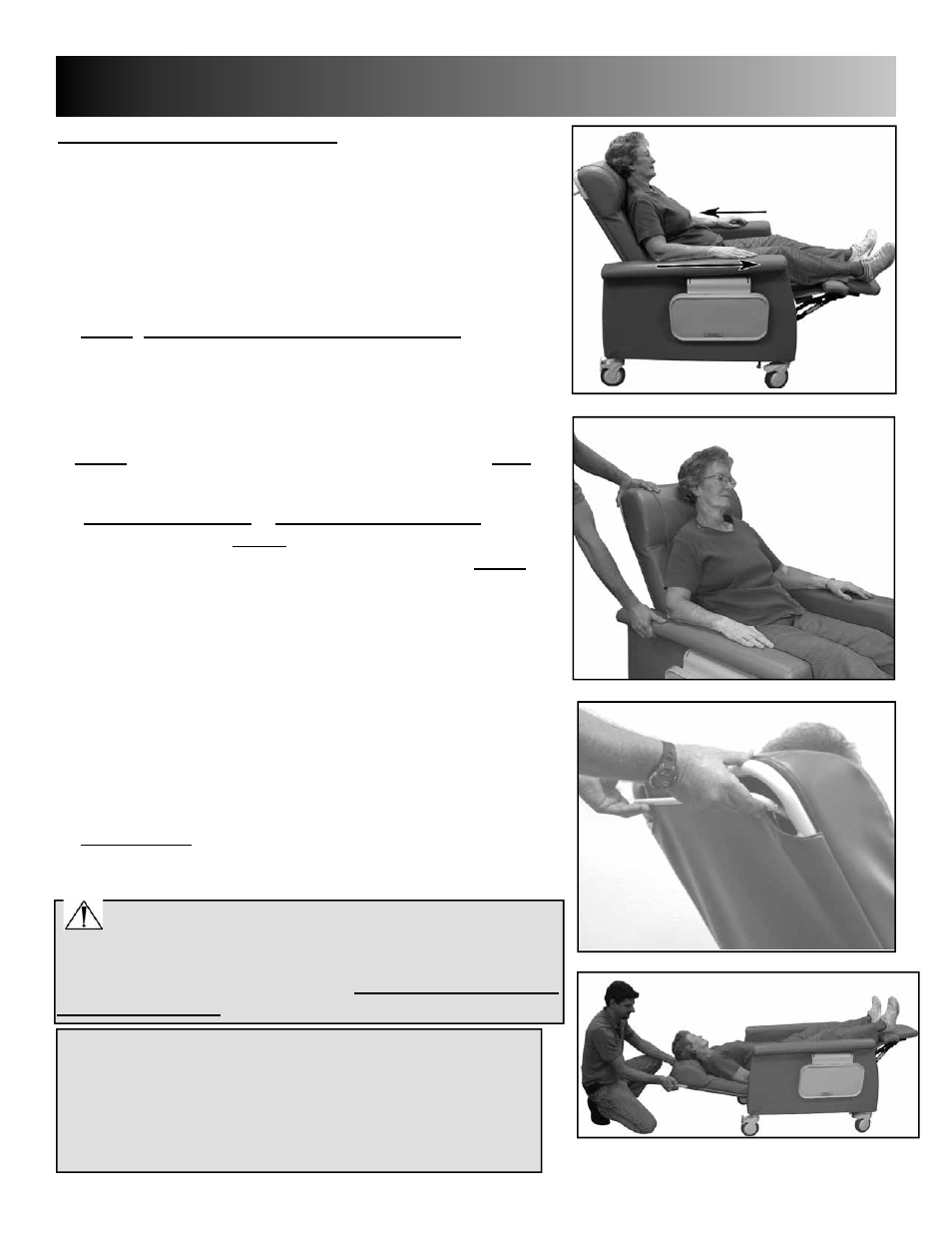 Operating instructions | Winco Mfg. 6560 - Premier CareCliner User Manual | Page 6 / 16