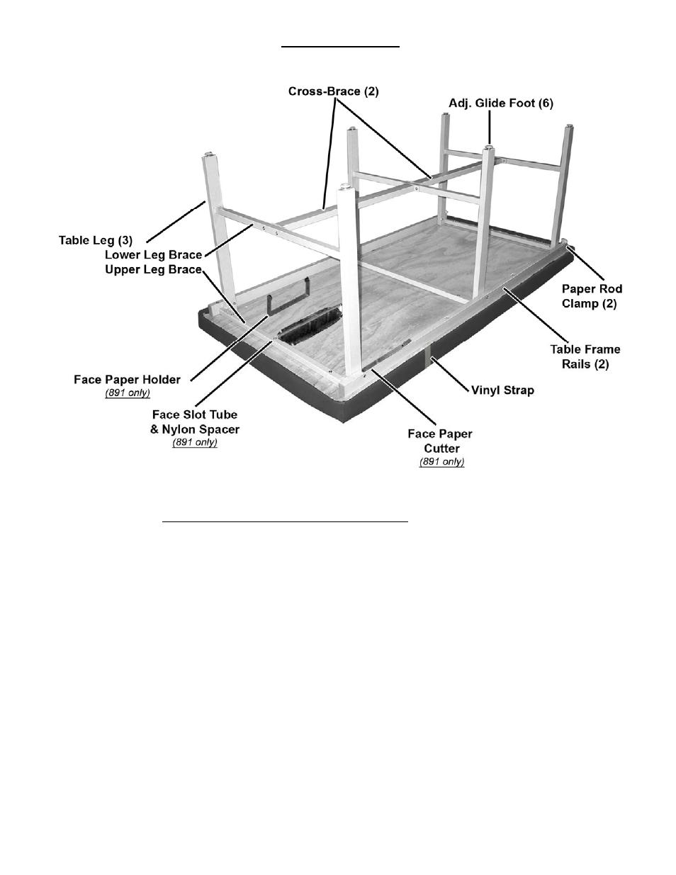 Parts reference | Winco Mfg. 8910SH - Bariatric Treatment Table User Manual | Page 3 / 4