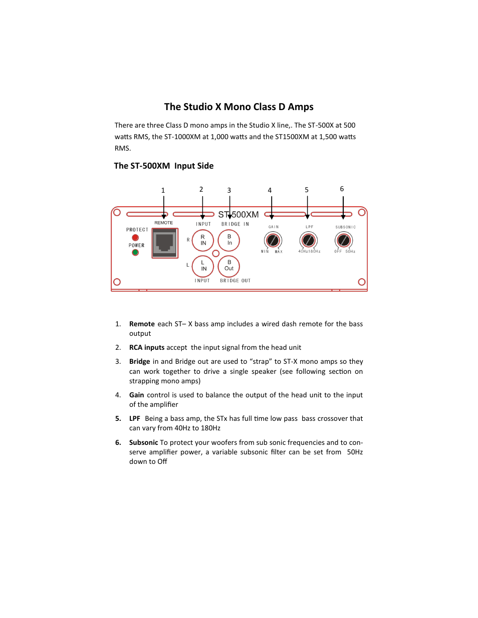 The studio x mono class d amps | Zapco Studio X Series User Manual | Page 10 / 20