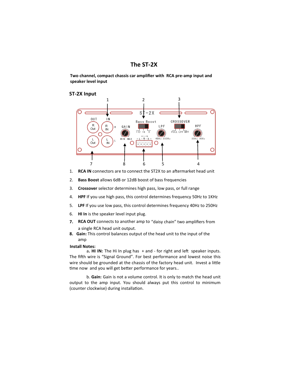 The st-2x | Zapco Studio X Series User Manual | Page 4 / 20