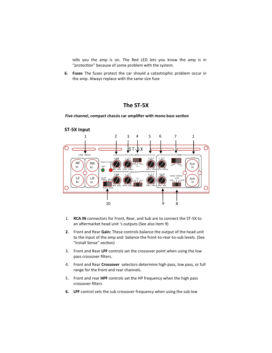 The st-5x | Zapco Studio X Series User Manual | Page 8 / 20