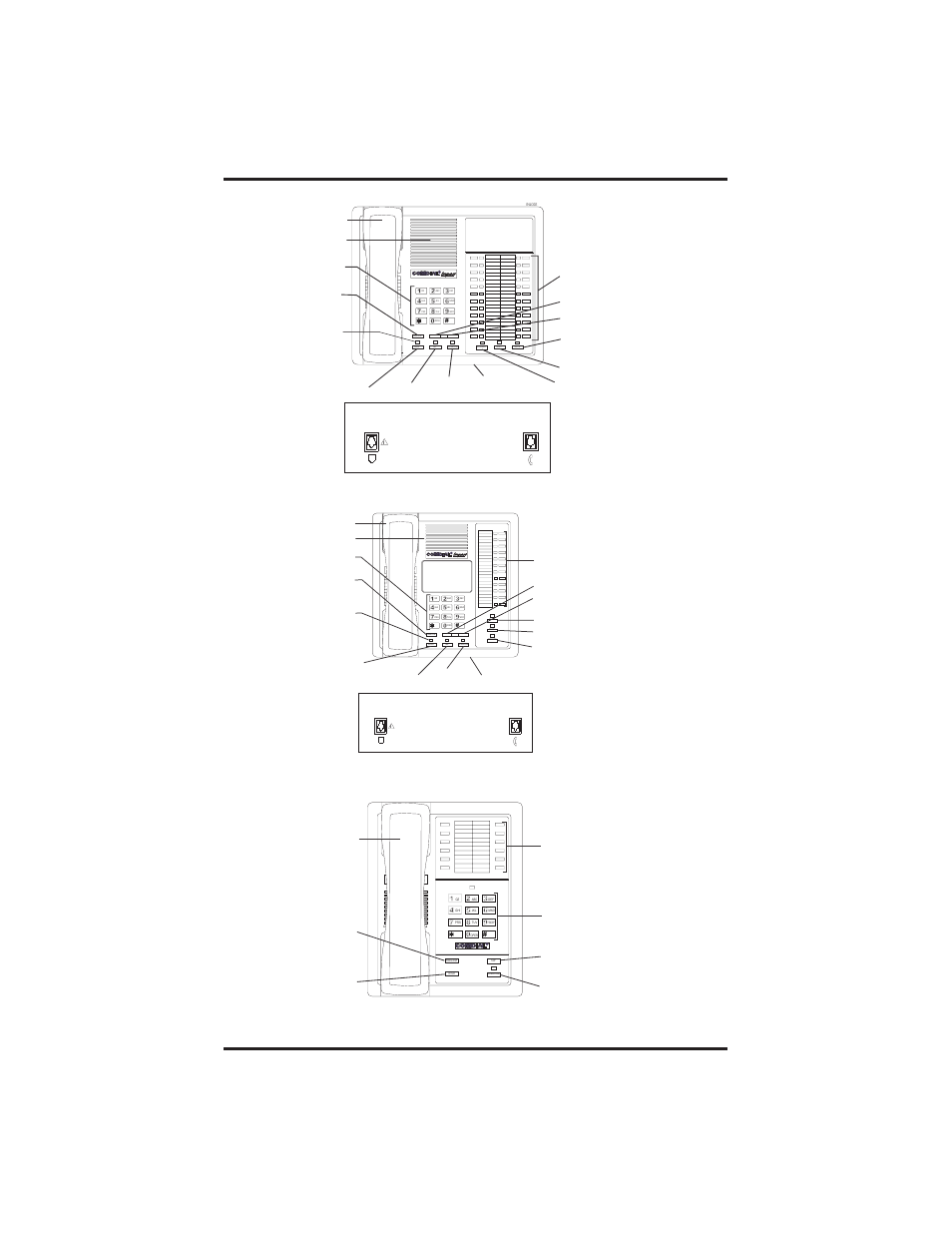 Impact 8112s speakerphone, Impact 8112n telephone, Impact 8124s speakerphone | Connectors on bottom of telephone | Vertical Communications Impact SCS 8212S User Manual | Page 12 / 80