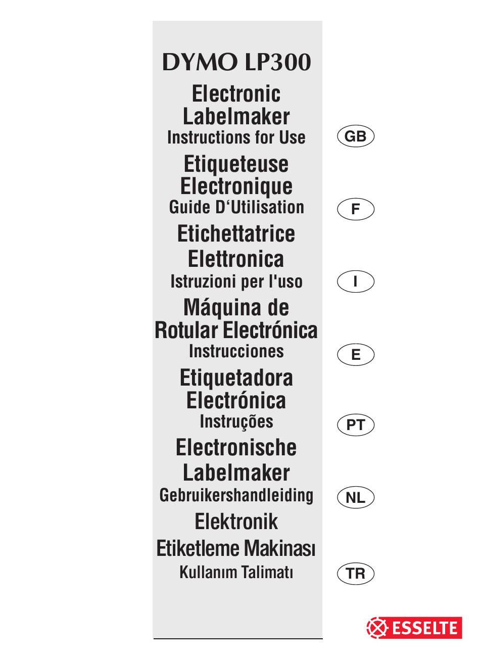 Esselte DYMO LP300 User Manual | 12 pages