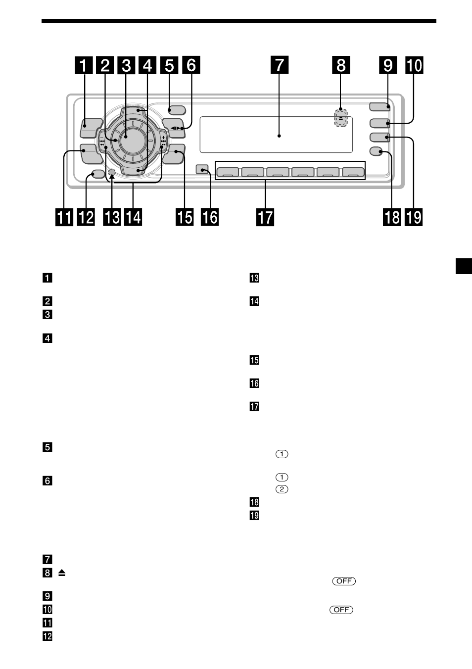 5location of controls | Sony XR-4200R User Manual | Page 5 / 152