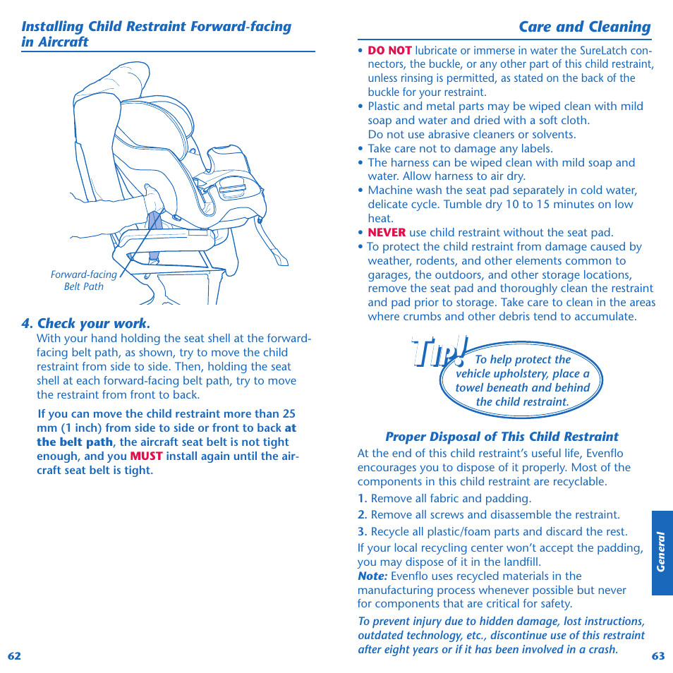 Evenflo Symphony 65 User Manual | Page 33 / 35