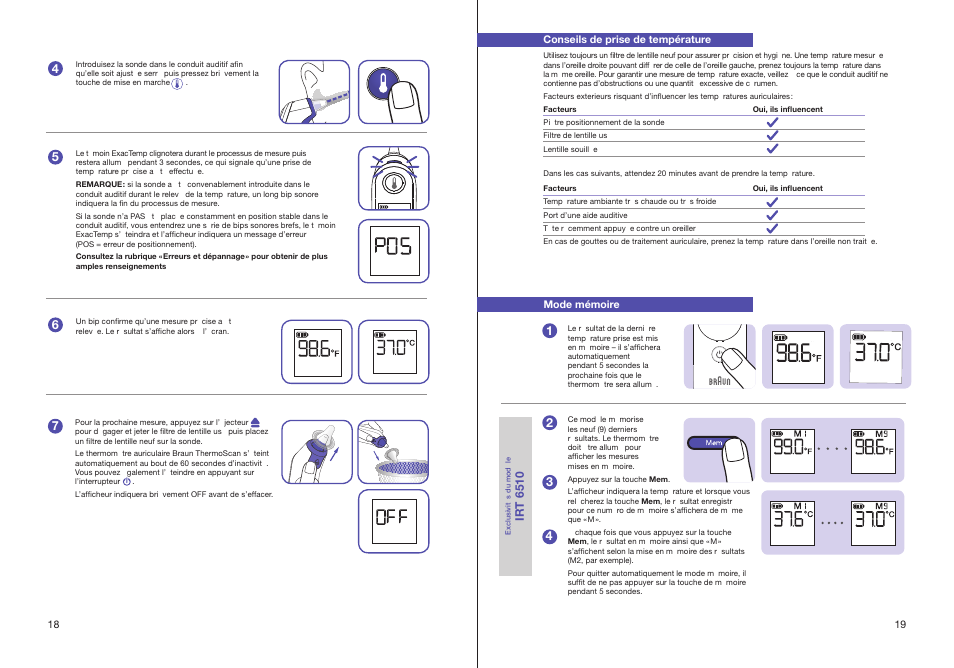 Braun ThermoScan IRT 6510 User Manual | Page 11 / 20