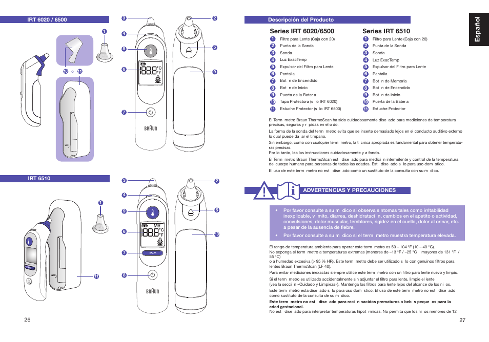 Braun ThermoScan IRT 6510 User Manual | Page 15 / 20