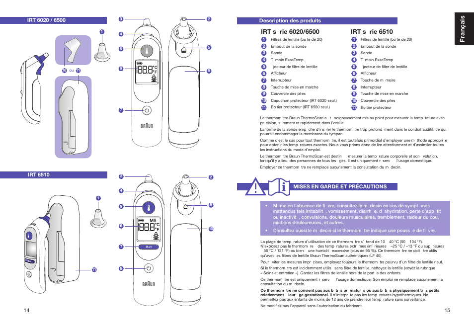 Braun ThermoScan IRT 6510 User Manual | Page 9 / 20