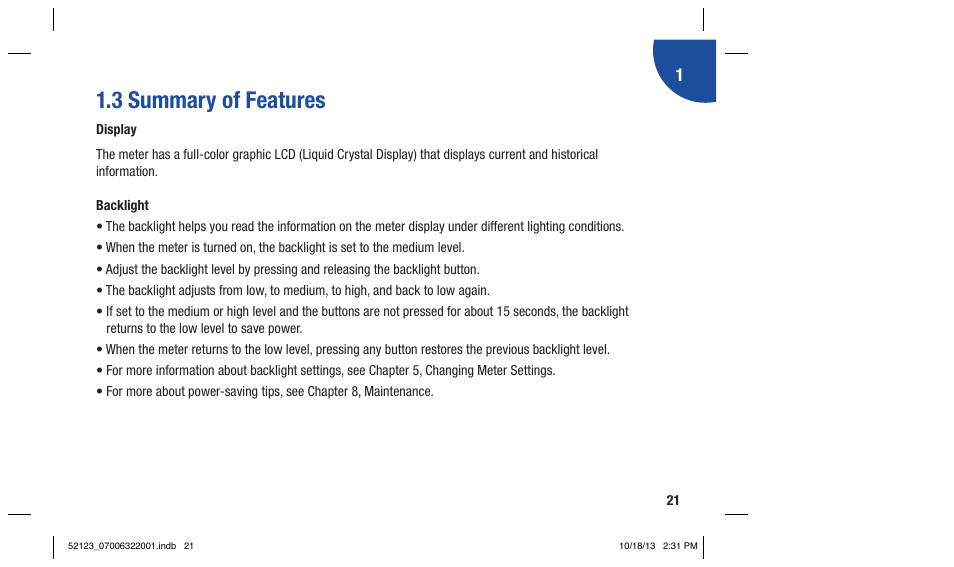 3 summary of features | Accu-Chek Aviva Expert User Manual | Page 29 / 304