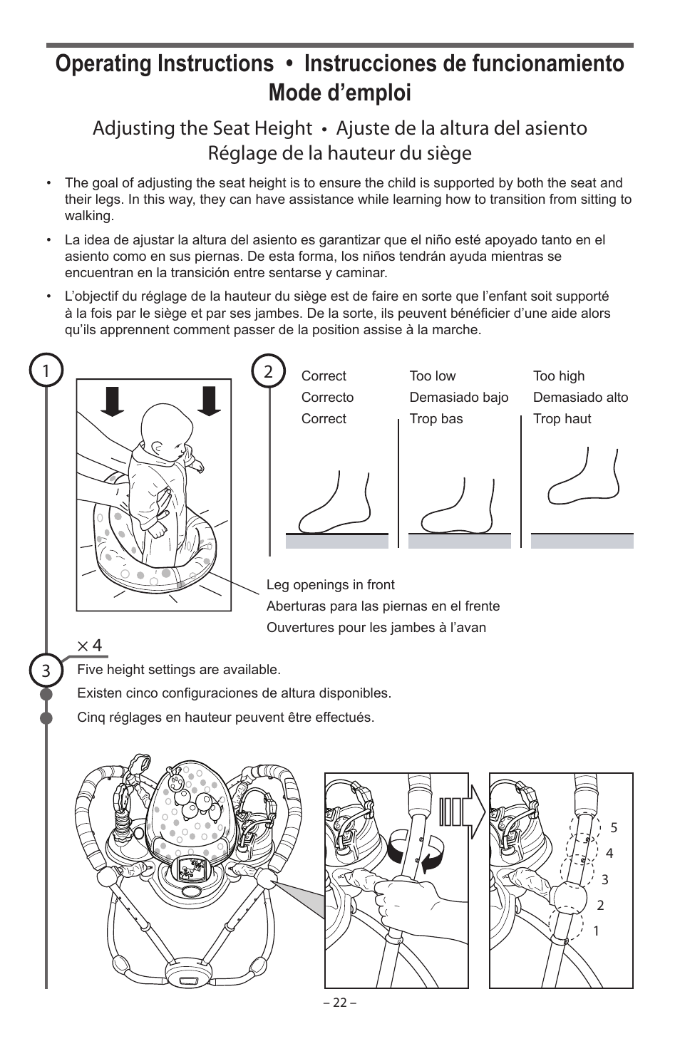 Ч 4 3 | Baby Einstein 90564 User Manual | Page 22 / 32