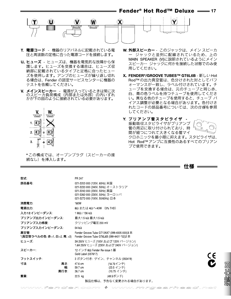 Fender Hot Rod Deluxe User Manual | Page 17 / 20