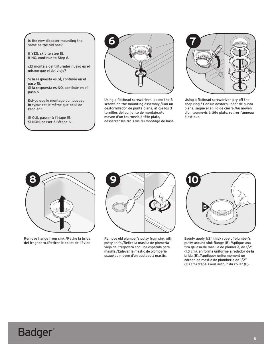 Badger | InSinkErator Badger 5 User Manual | Page 5 / 14
