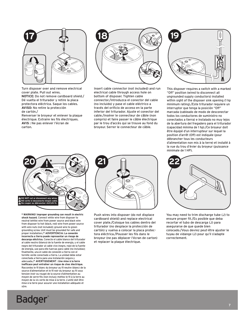 Badger | InSinkErator Badger 5 User Manual | Page 7 / 14