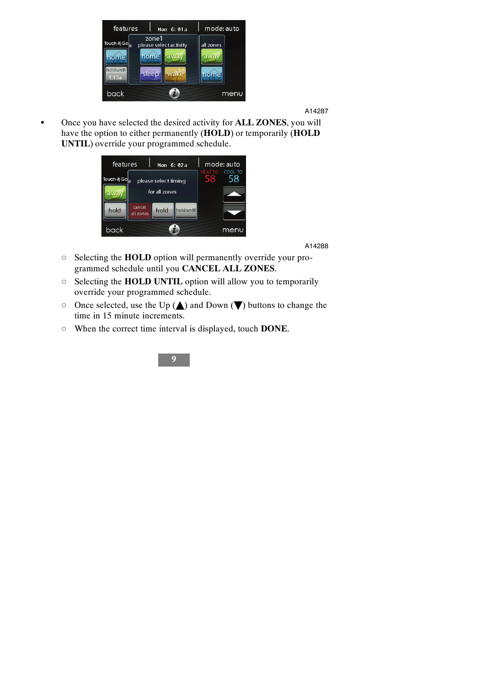 Bryant evolution thermostat SYSTXBBECW01-A User Manual | Page 15 / 68