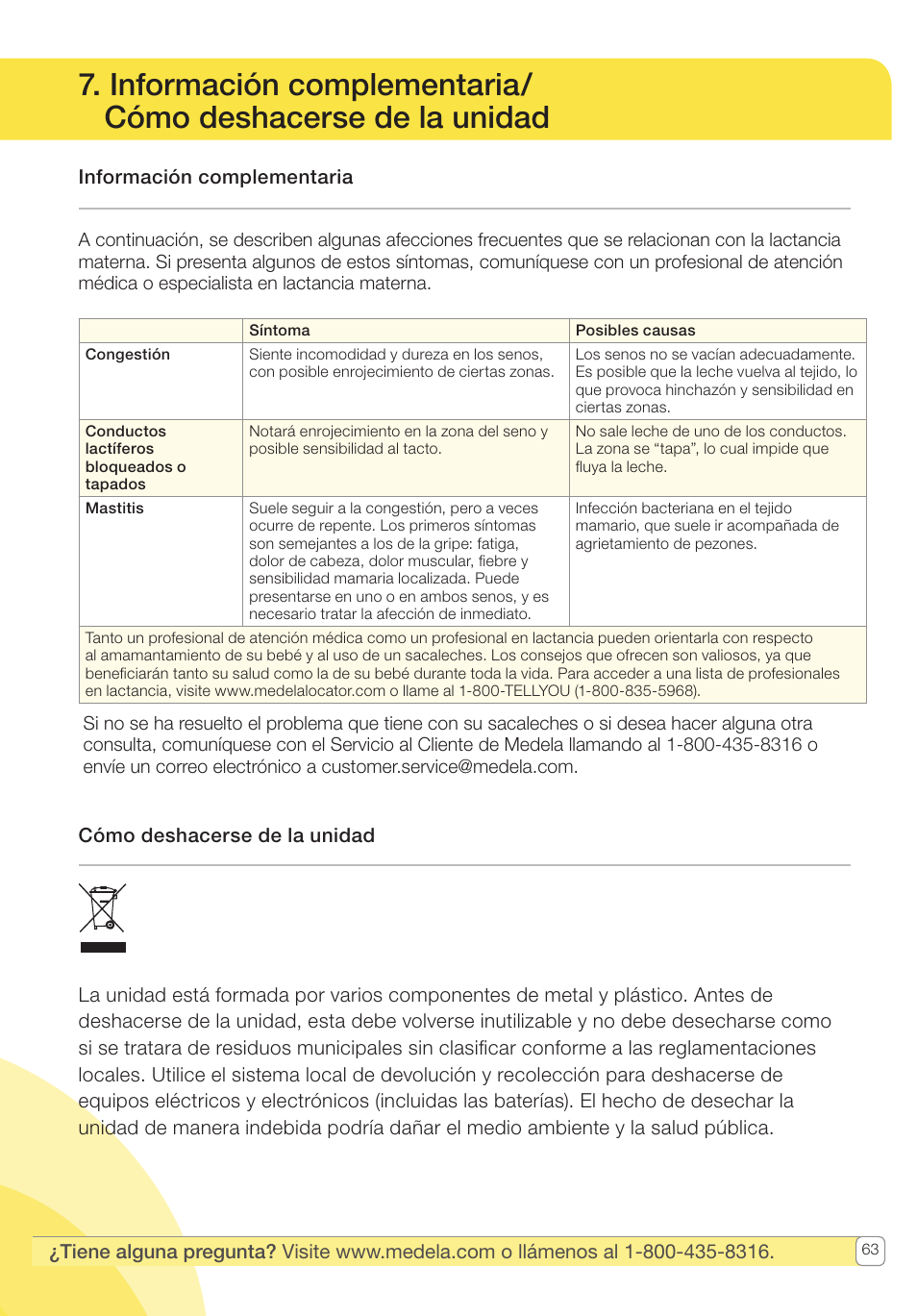 Medela Pump In Style User Manual | Page 63 / 100